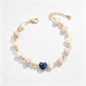 Midnight Blue Heart Pearl Bracelet